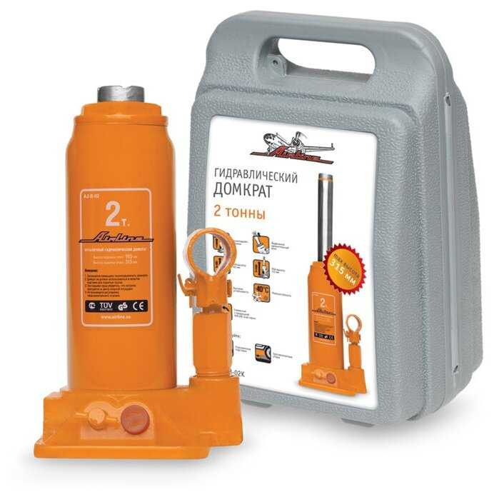 Домкрат бутылочный гидравлический AIRLINE Домкрат бутылочный гидравлический (AJ-B-02K) фотография 1