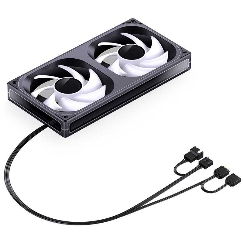 Вентилятор корпусной 120 мм Qiao Sibo ZB-360 [ZB-240B, ARGB, PWM, четырехстороннее бесконечное зеркало, обратная створка] фотография 1