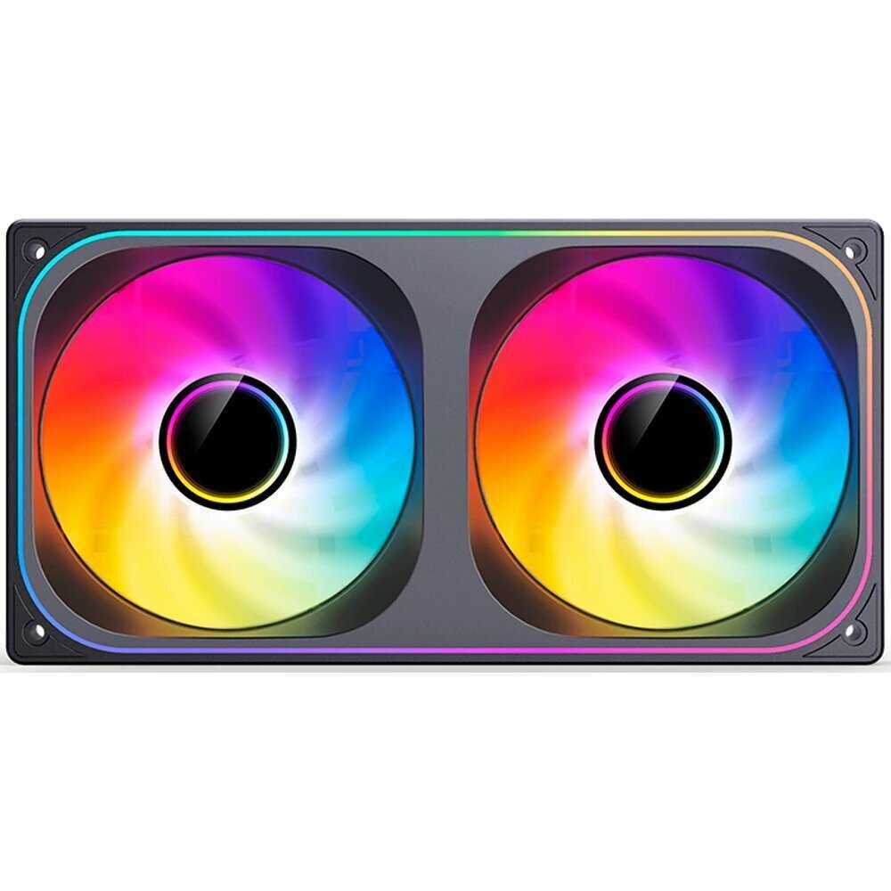 Вентилятор корпусной 120 мм Qiao Sibo ZB-360 [ZB-240B, ARGB, PWM, четырехстороннее бесконечное зеркало, обратная створка] фотография 2