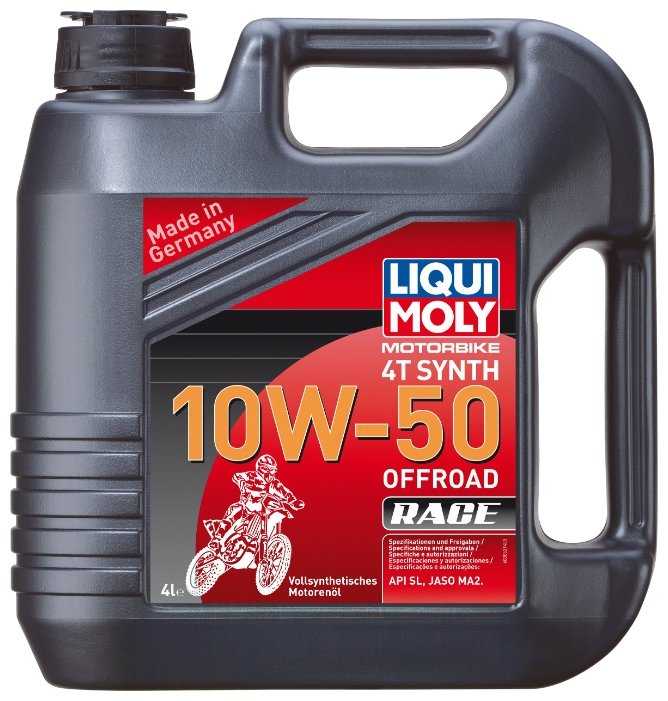 Синтетическое моторное масло LIQUI MOLY Motorbike 4T Synth Offroad Race 10W-50 фотография 1