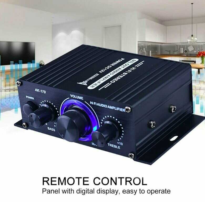 Усилитель Ak-170 Двухканальный Hifi стерео аудио усилитель мощности 200 Вт + 200 Вт фотография 3