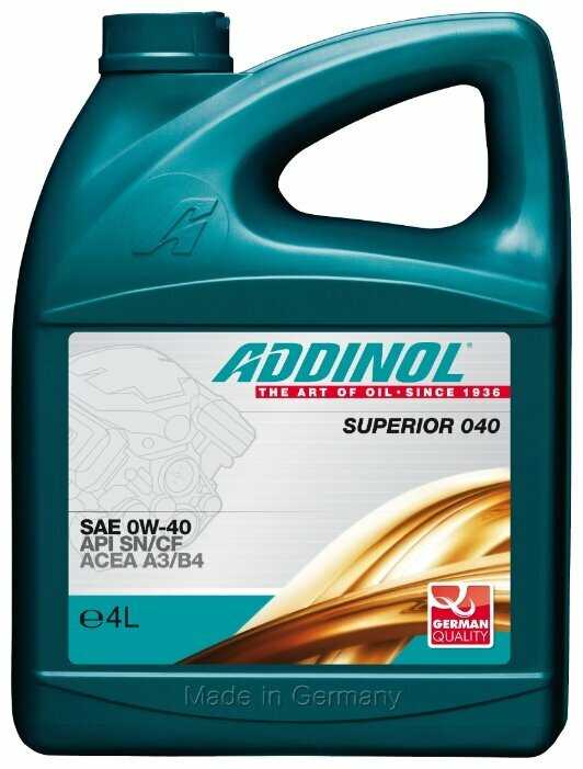 Синтетическое моторное масло ADDINOL Superior 040 SAE 0W-40 фотография 1