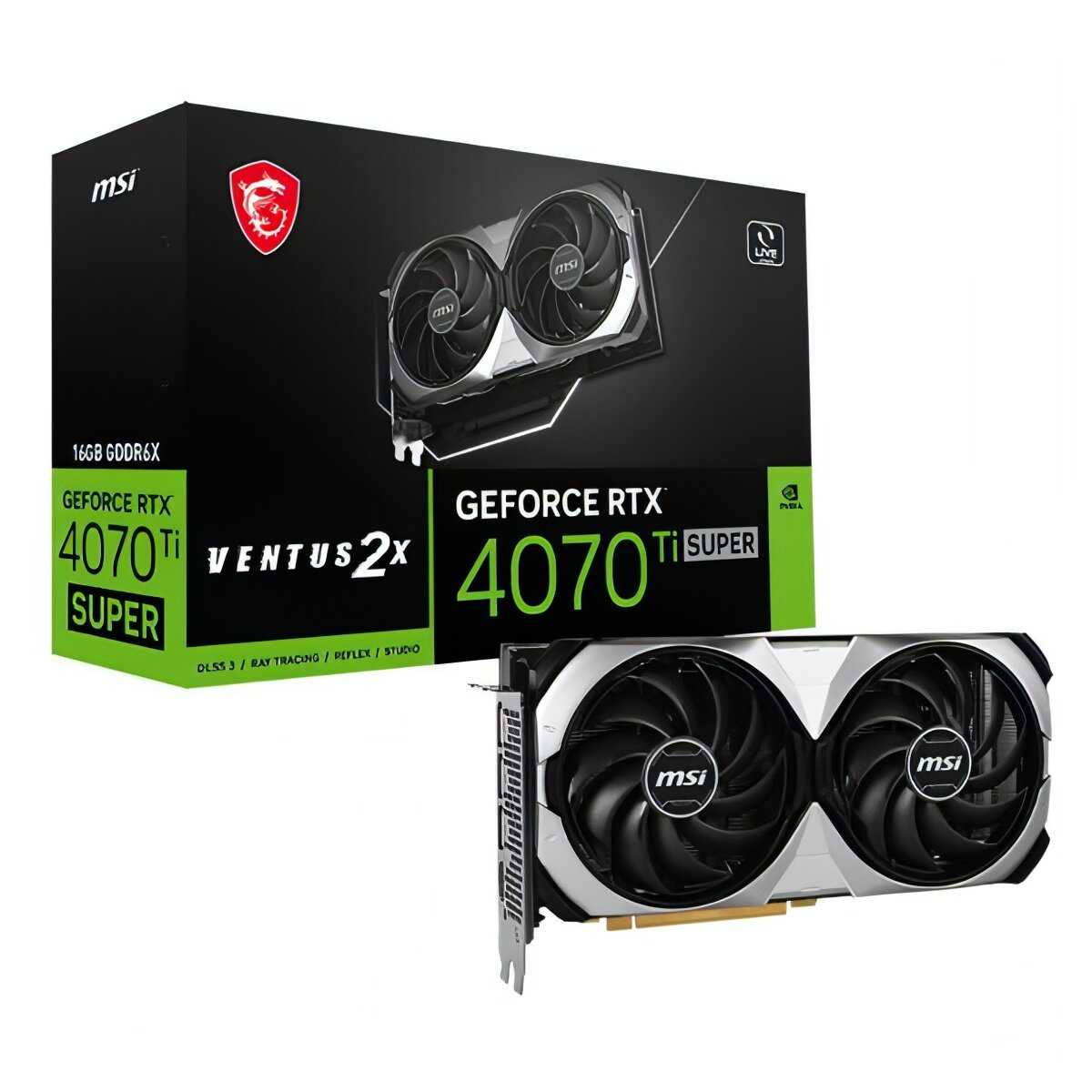Видеокарта MSI GeForce RTX 4070 Ti SUPER VENTUS 2X (16G) фотография 4