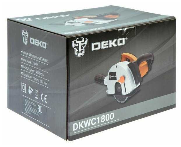Штроборез DEKO DKWC1800, 125 мм, 1800 Вт, лазерный указатель фотография 16