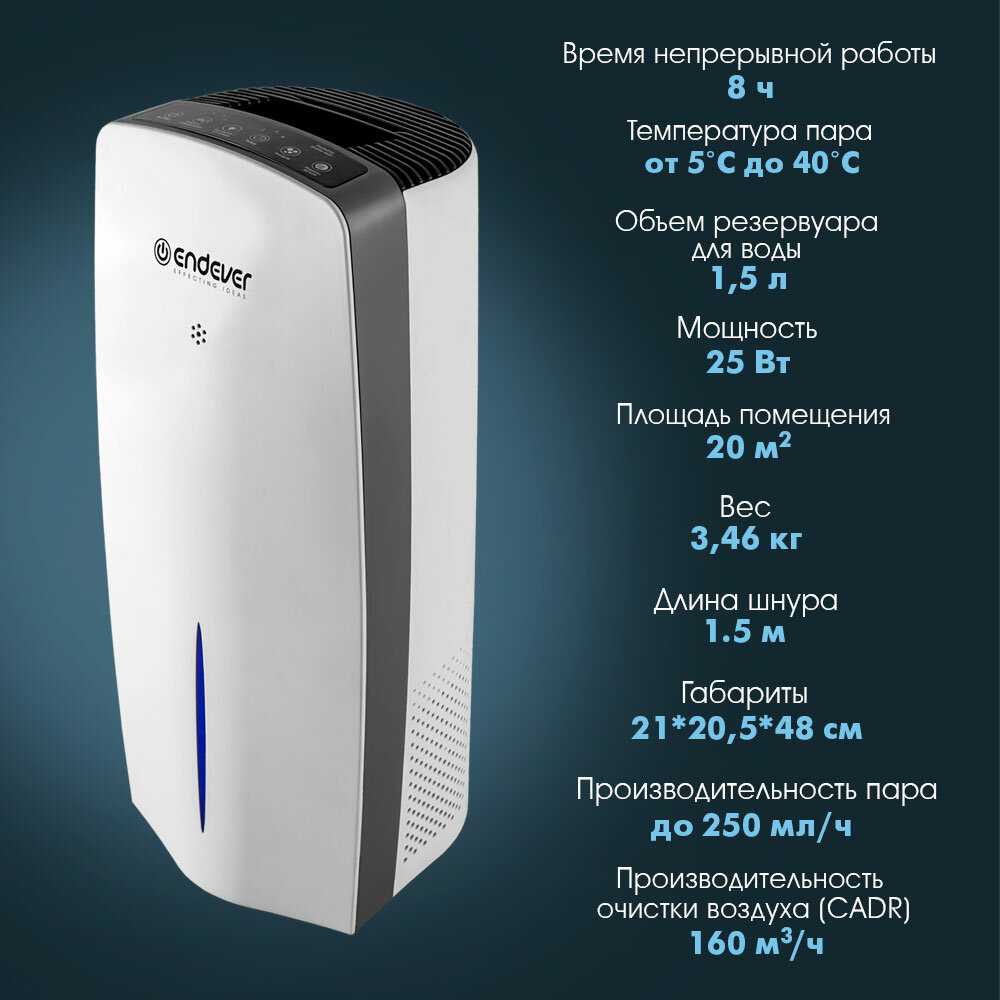 Очиститель-увлажнитель воздуха ENDEVER OASIS-200 фотография 3
