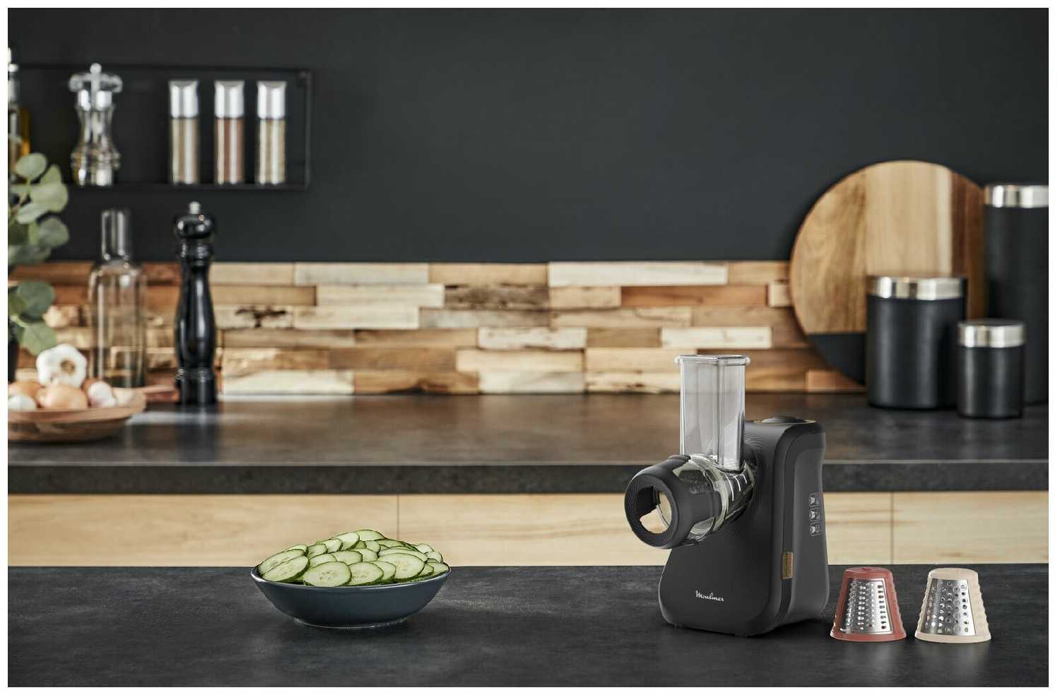 Овощерезка Moulinex Eco Respect DJ77EN10, 200 Вт, 3 насадки фотография 3