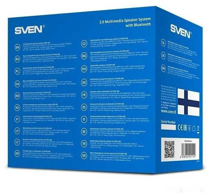 Колонки для компьютера SVEN 405 (беспроводные 2.0, USB, Bluetooth, 8 Вт) фотография 8