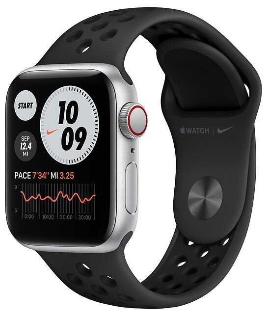 Умные часы Apple Watch SE GPS + Cellular 40мм Aluminum Case with Nike Sport Band фотография 10