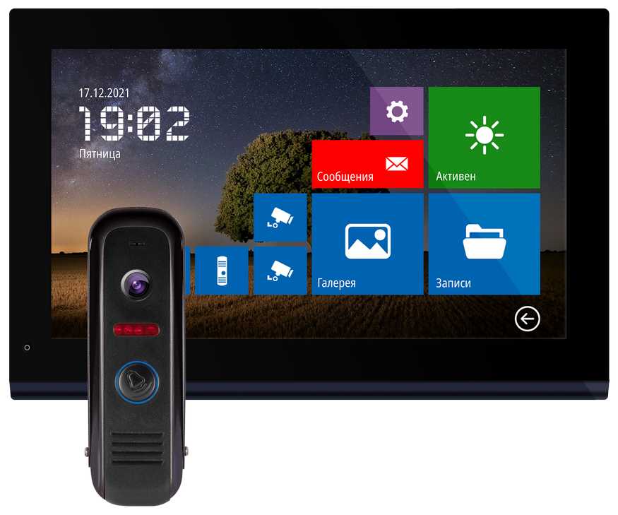 Комплект WIFI видеодомофона COMFY 10 DARK FHD WIFI KIT фотография 3