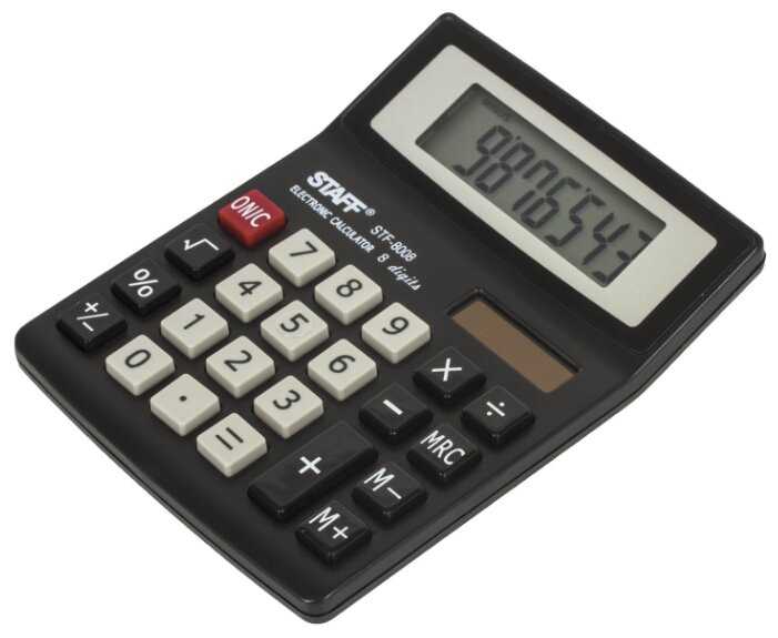 Калькулятор настольный STAFF STF-8008 (коробка) фотография 3