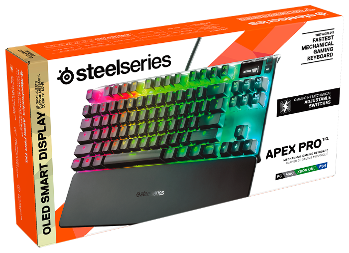 Клавиатура SteelSeries Apex Pro TKL RU Black USB фотография 4