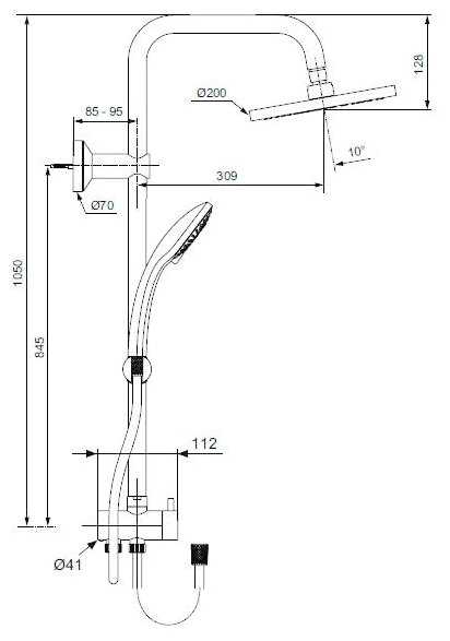Душевая стойка Ideal STANDARD IdealRain Eco A6281AA, хром фотография 1