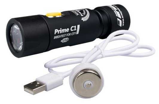 Ручной фонарь ArmyTek Prime C1 XP-L Magnet USB (белый свет) + 18350 Li-Ion