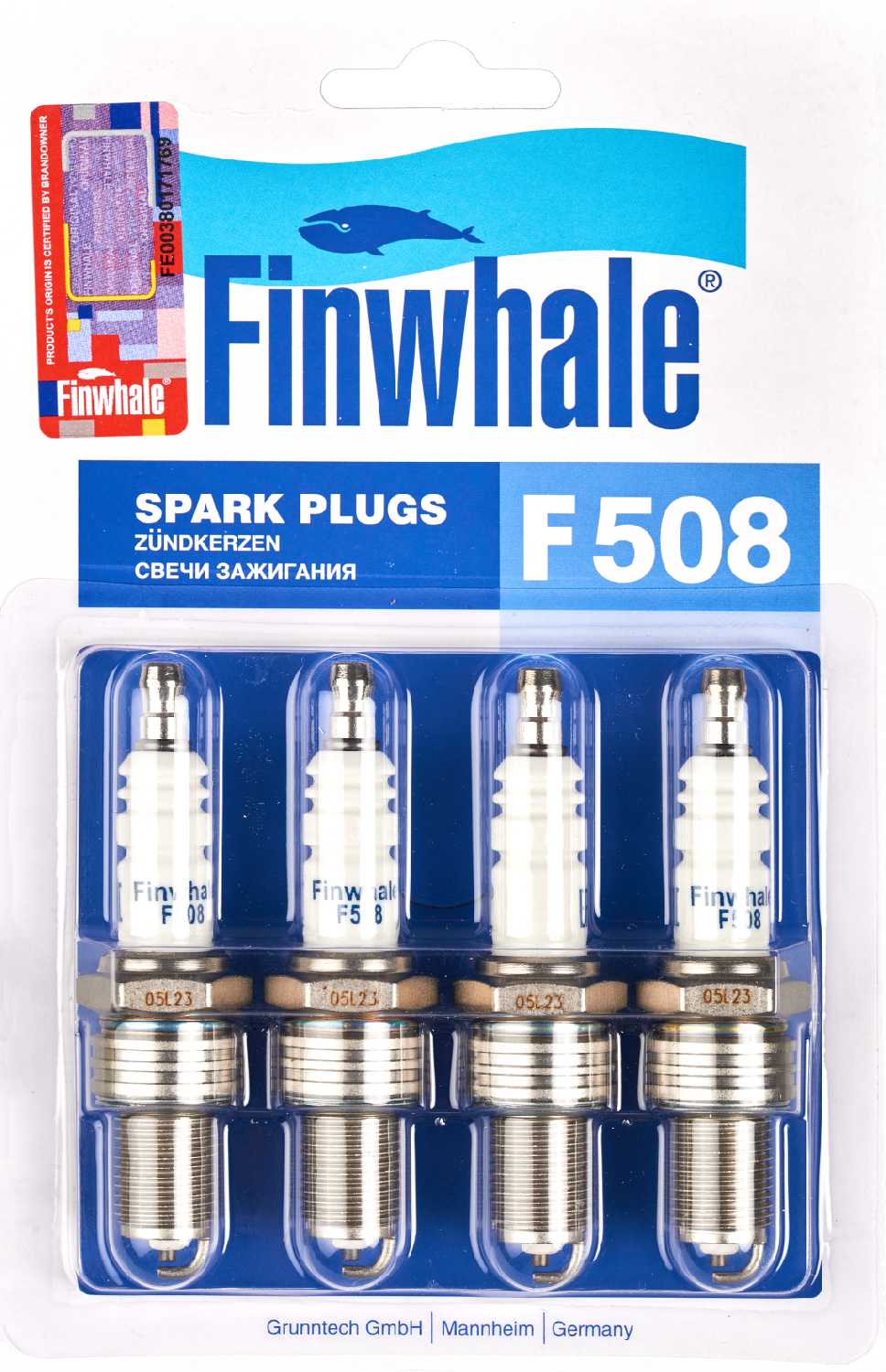 Свеча зажигания ВАЗ 2108 карбюратор Finwhale F508 (4шт) в блистере фотография 5