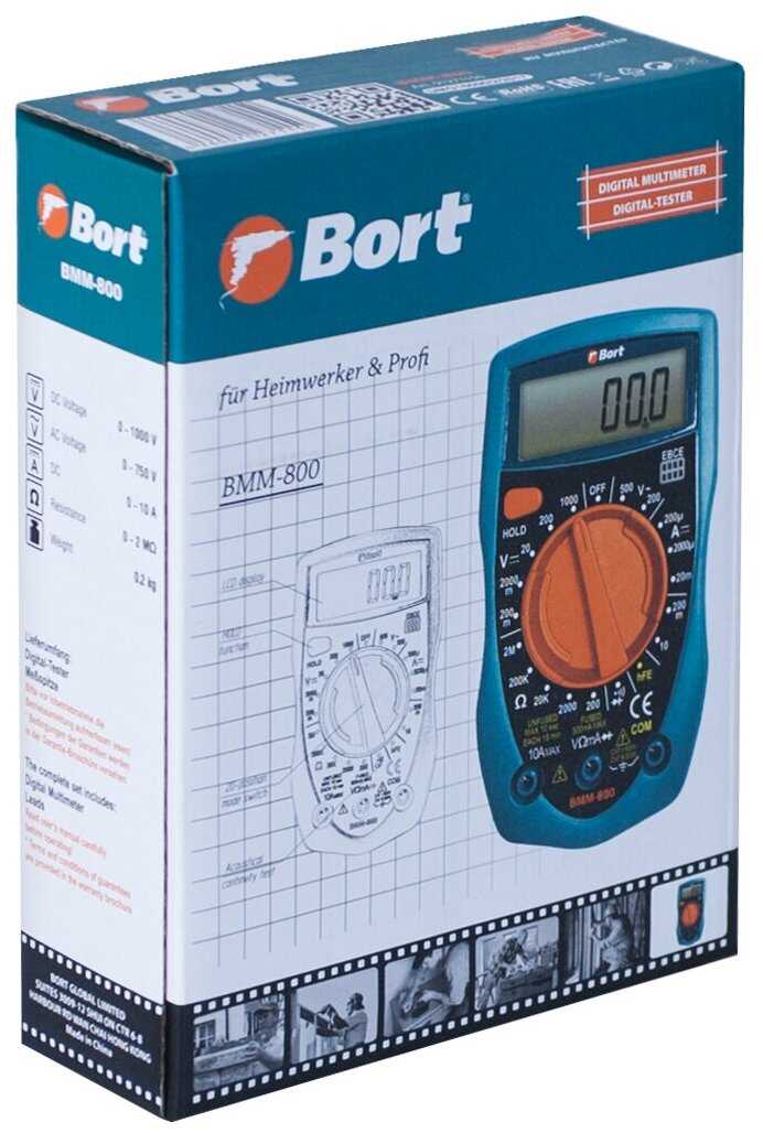 Мультиметр цифровой Bort BMM-800 фотография 5