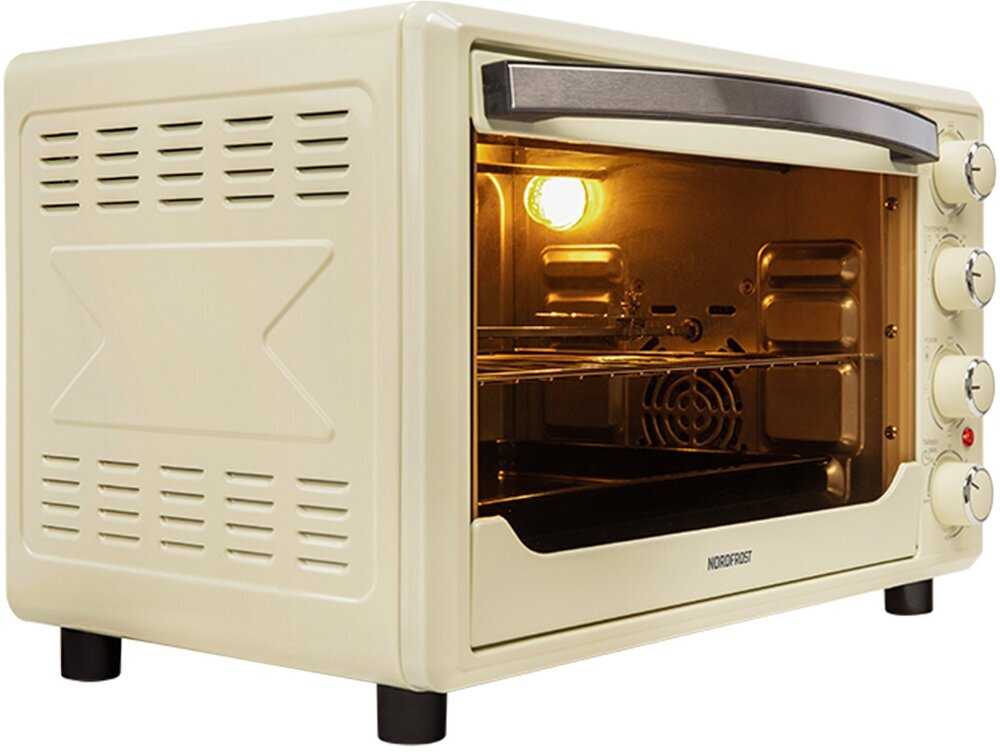 Мини-печь NORDFROST RC 350 W, электрическая настольная духовка, 1600 Вт, 35л, конвекция, гриль, таймер до 120 минут, 3 режима нагрева