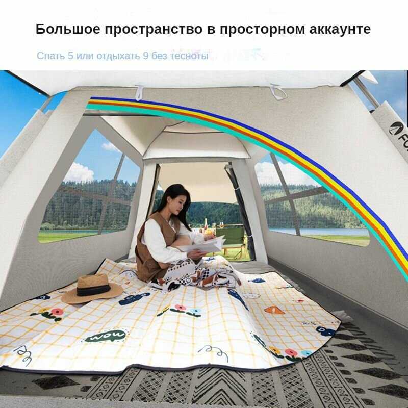 Палатка Пять слоев защиты от солнца и водонепроницаемая технология фотография 2