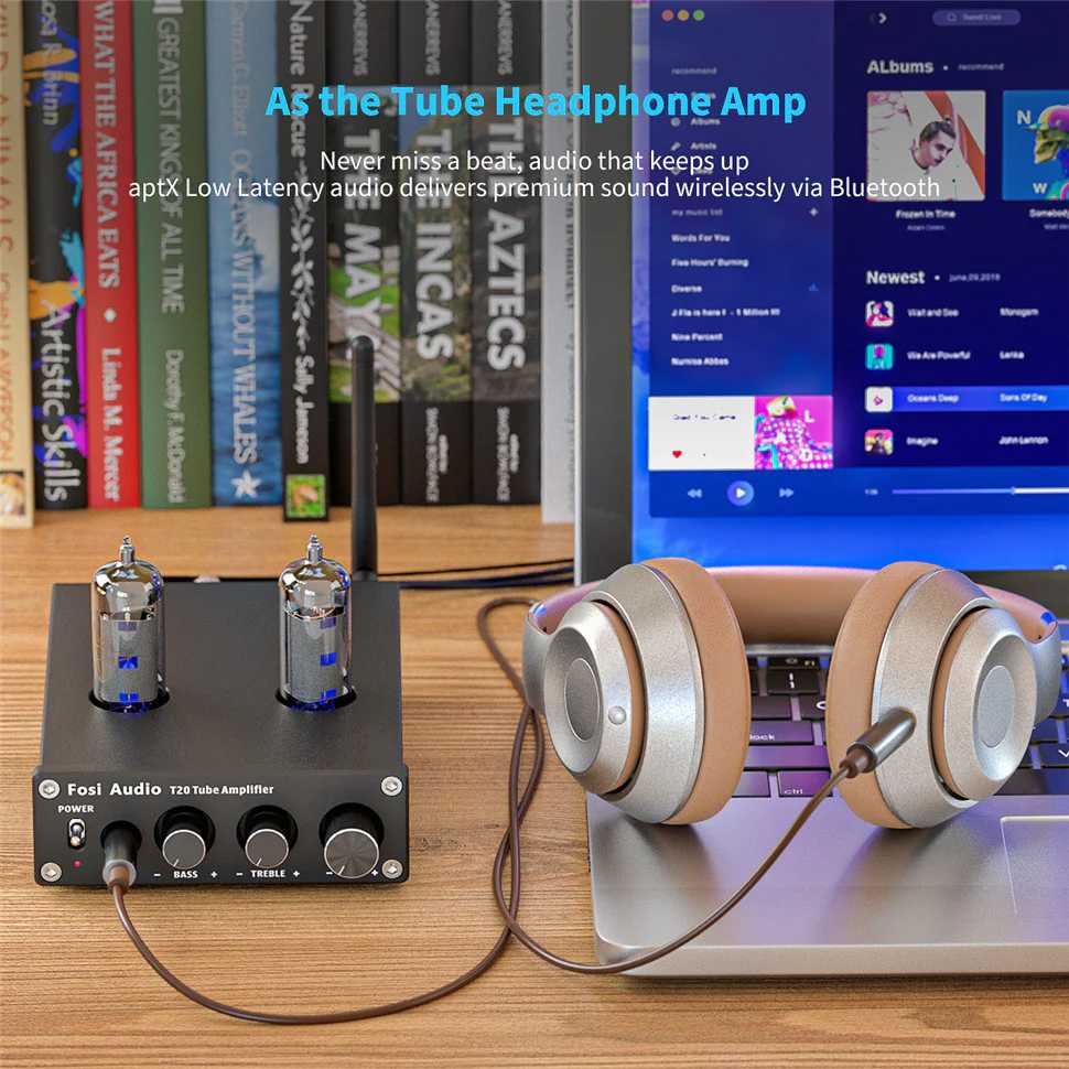 Ламповый усилитель Fosi Audio T20 AptX-HD Bluetooth фотография 3