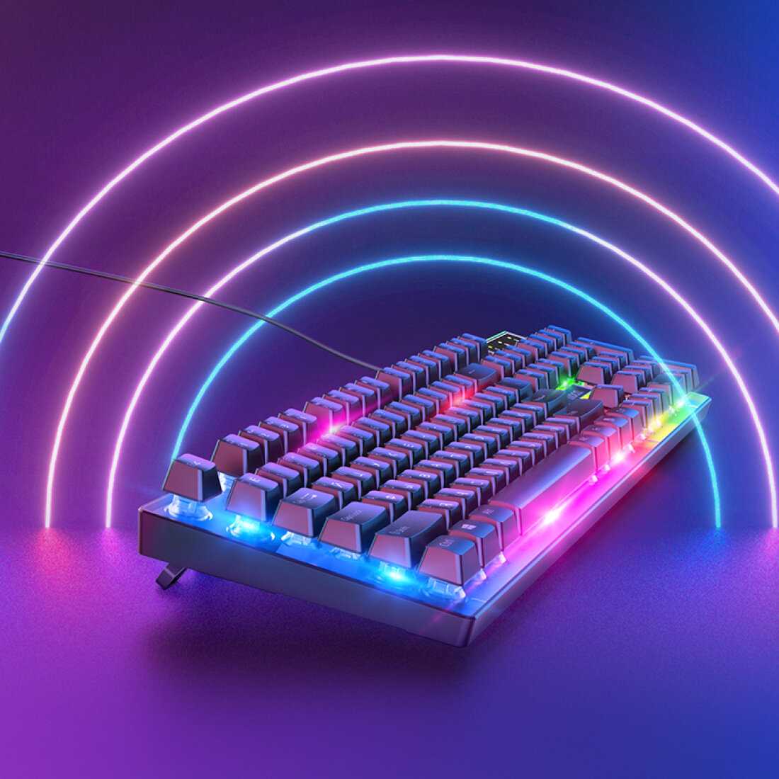 Игровая проводная клавиатура с мышкой Hoco GM18 Luminous gaming (русские буквы) фотография 17