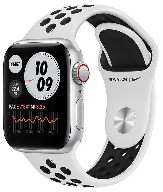 Умные часы Apple Watch SE GPS + Cellular 40мм Aluminum Case with Nike Sport Band фотография 8