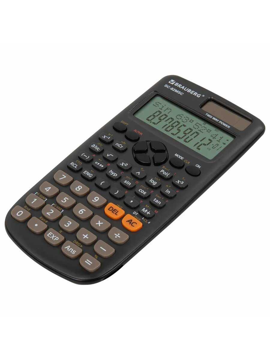 Калькулятор инженерный BRAUBERG SC-82MSС [240 функций, 10+2 разрядов, двойное питание] [271722] фотография 6