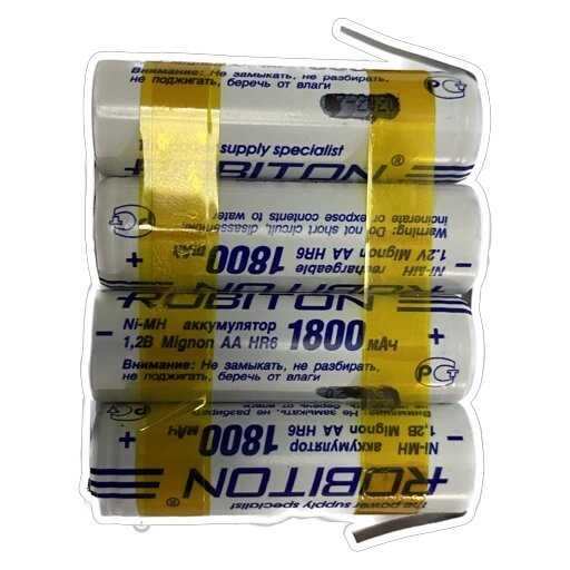 Аккумуляторная сборка ROBITON 1800MHAA-FTI prof (4.8V) фотография 2