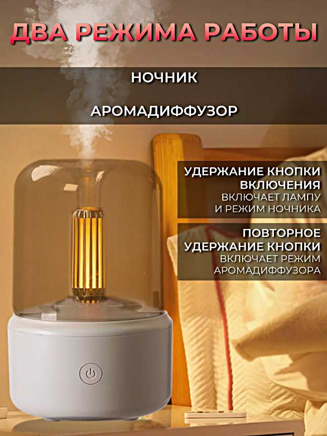 Увлажнитель воздуха Свеча (Ультразвуковой аромадиффузор ночник) фотография 1