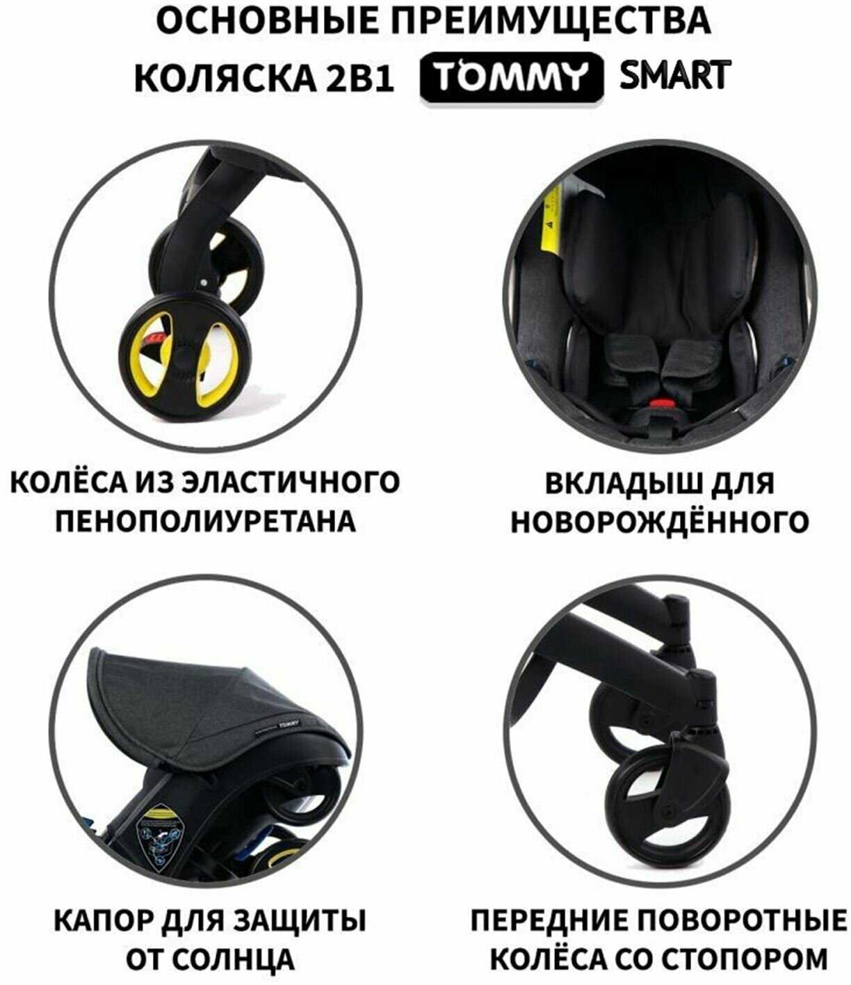 Коляска-автокресло Tommy Smart (0-24 мес. до 13 кг) фотография 4