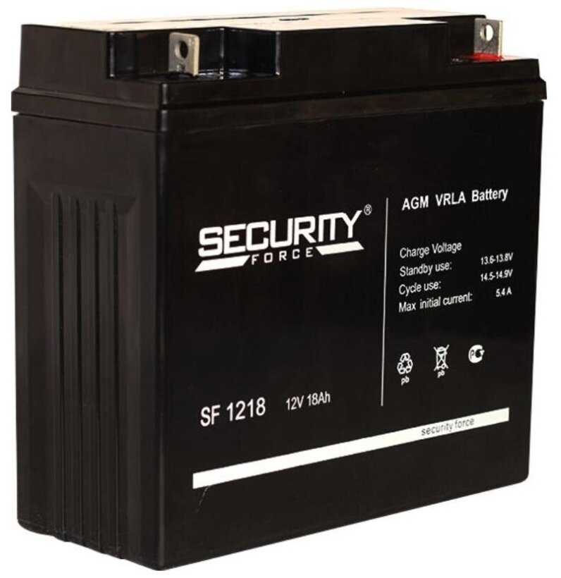 Аккумуляторная батарея Security Force SF 1218 12В фотография 11