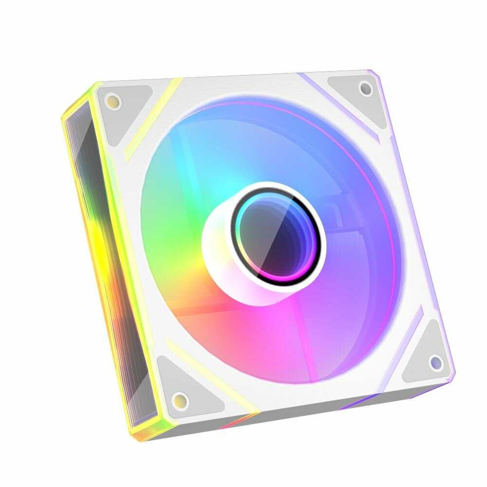 Вентилятор 1STPLAYER FC(AP) White 120mm ARGB PWM 600-1800rpm 3pin (FC(AP)-WH-1IN1)
