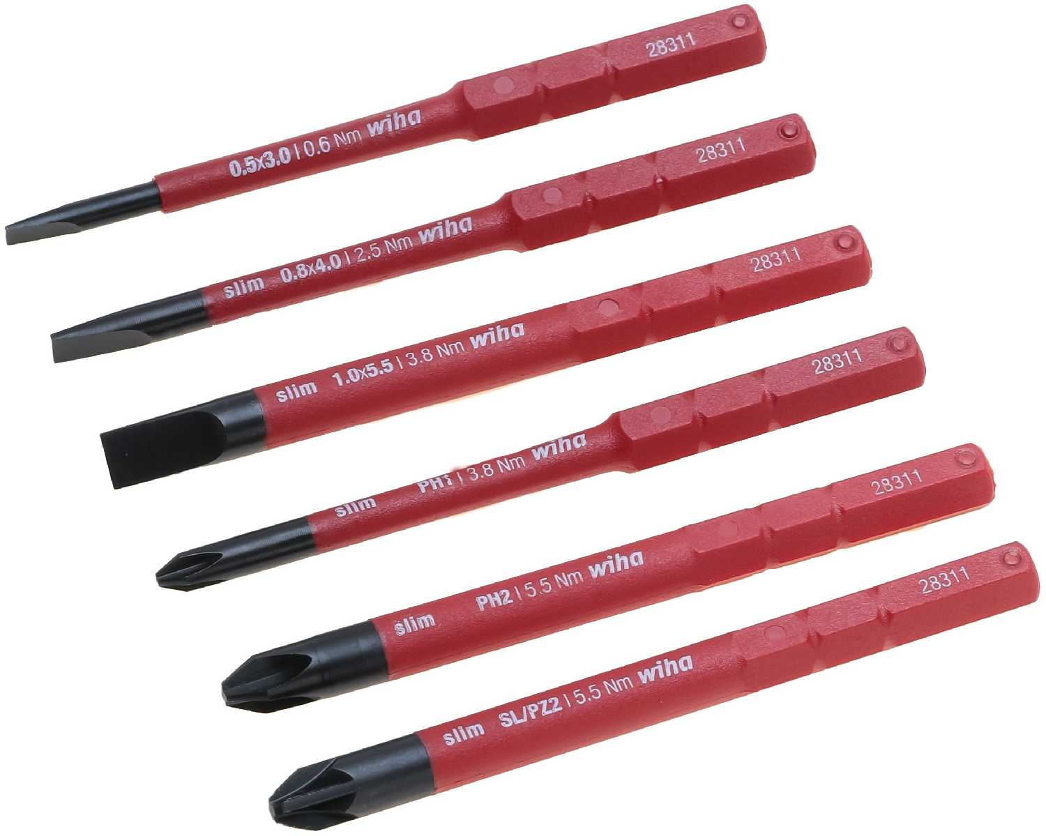 Отвертка диэлектрическая с набором бит LiftUP Electric 6шт Wiha 2831 38611 фотография 3