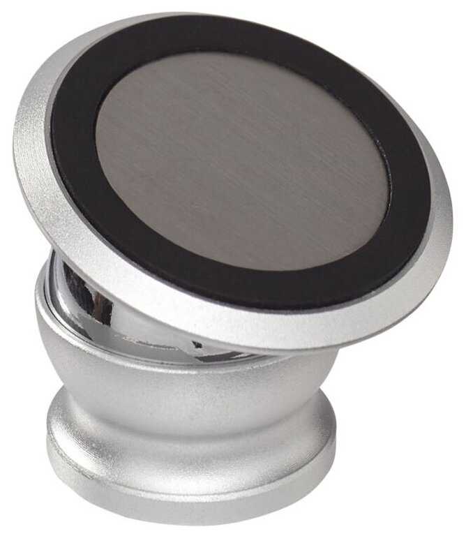 Поворотный магнитный держатель телефона Mount, серебристый фотография 1