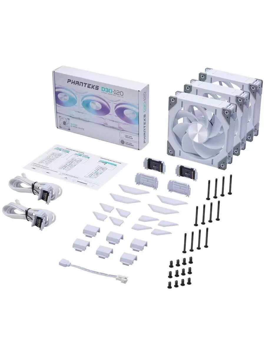 Вентилятор для корпуса Phanteks D30 DRGB Reversed [120mm] [PH-F120D30R_DRGB_PWM_WT01] фотография 5