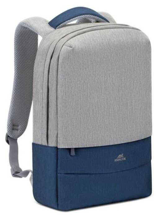 RIVACASE 7562grey/darkblue. Рюкзак для ноутбука с защитой от краж 15,6 '