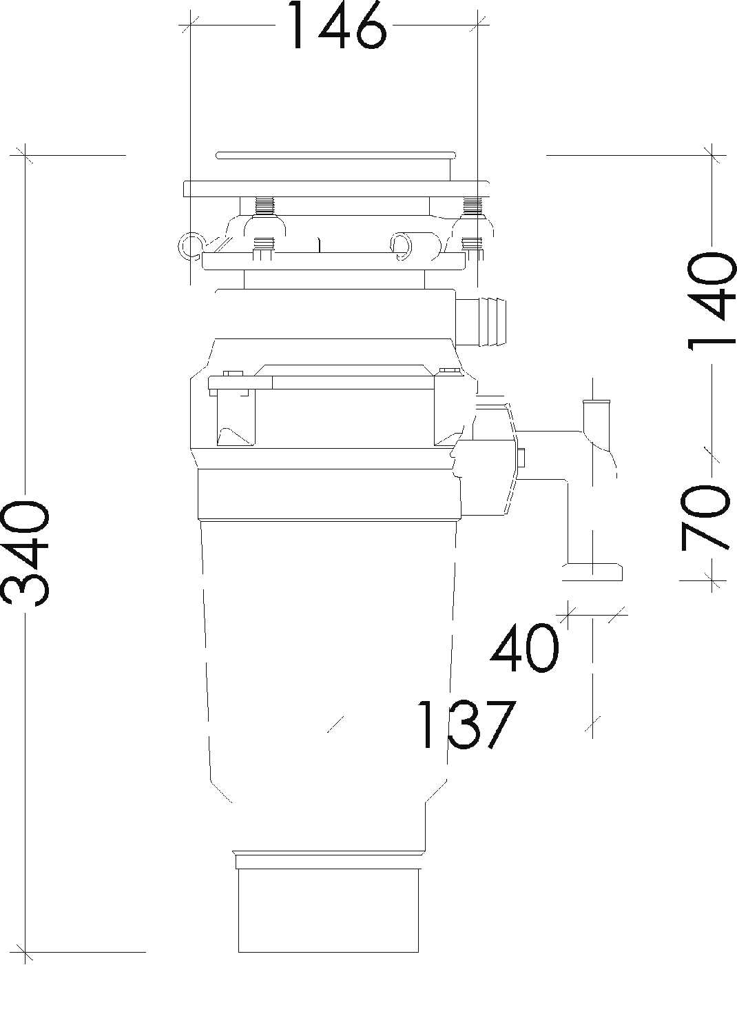 Измельчитель пищевых отходов SINK HELPER Middle H-24 фотография 6