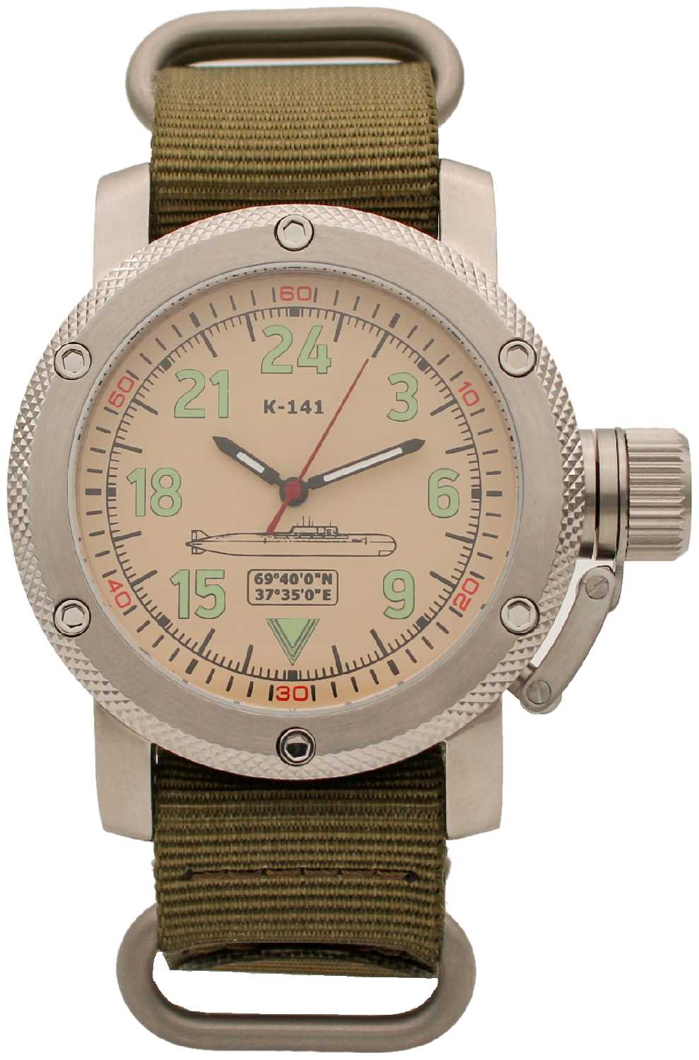 Часы К-141 / Курск (Oscar-II) механические с автоподзаводом (сапфировое стекло) 1087.21