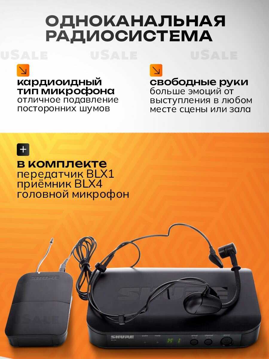 Беспроводная система SHURE BLX288E/PG58 фотография 33