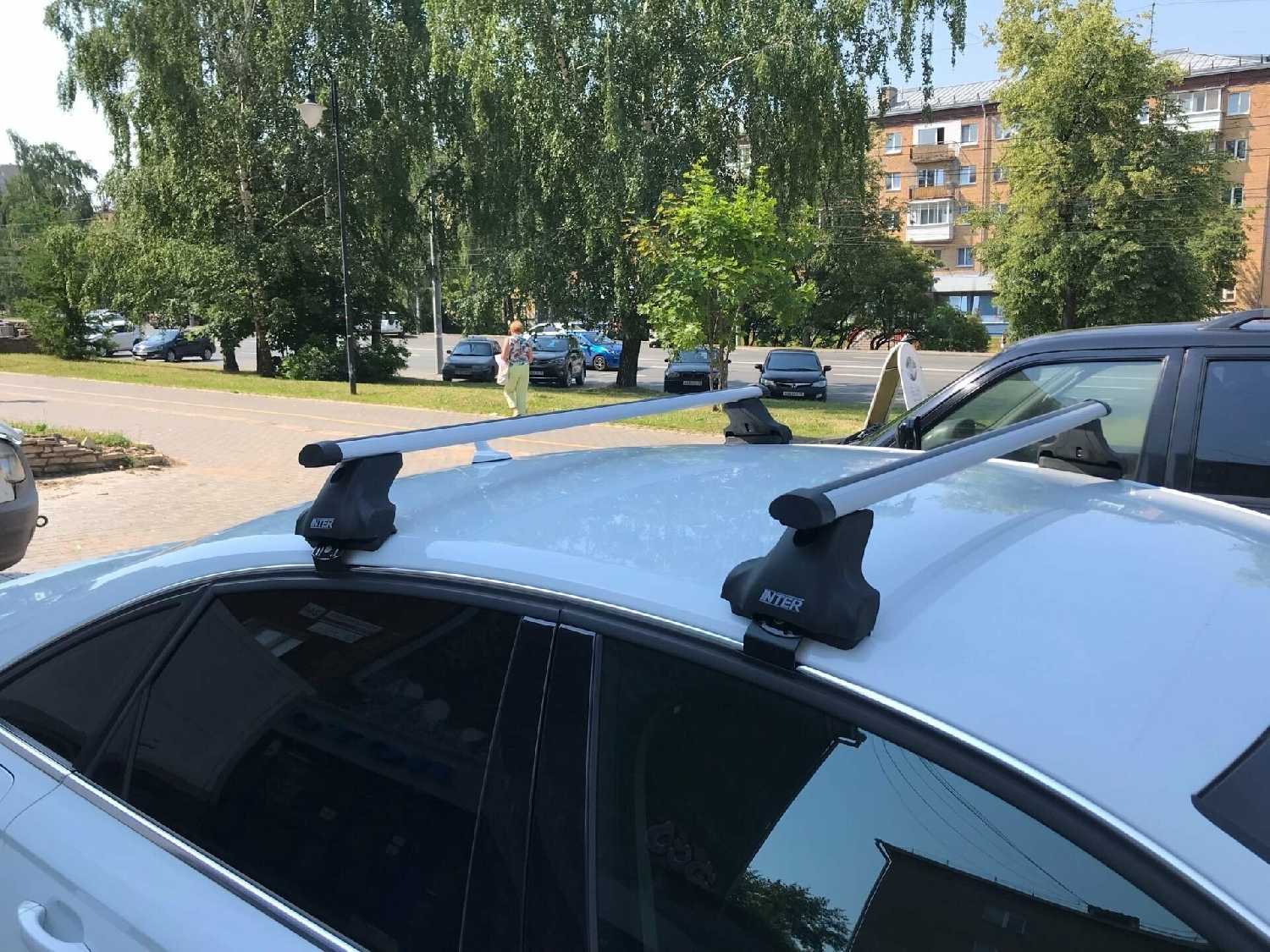 Багажник на крышу Inter Spectr за дверной проем для Lada Vesta седан (1,2 м) фотография 7