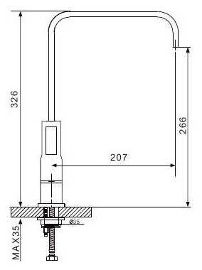Смеситель для кухни (мойки) Gappo Brook G4040, рычажный фотография 6