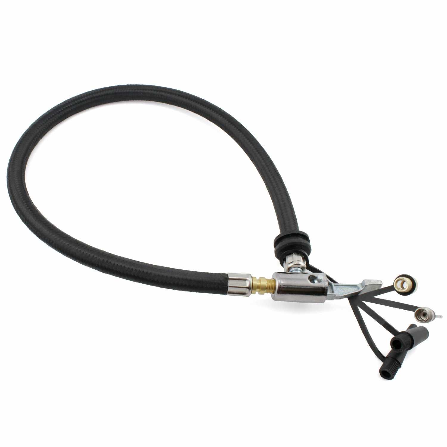 Шланг для насоса компрессора 50 см с головкой, штуцером и набором насадок фотография 6