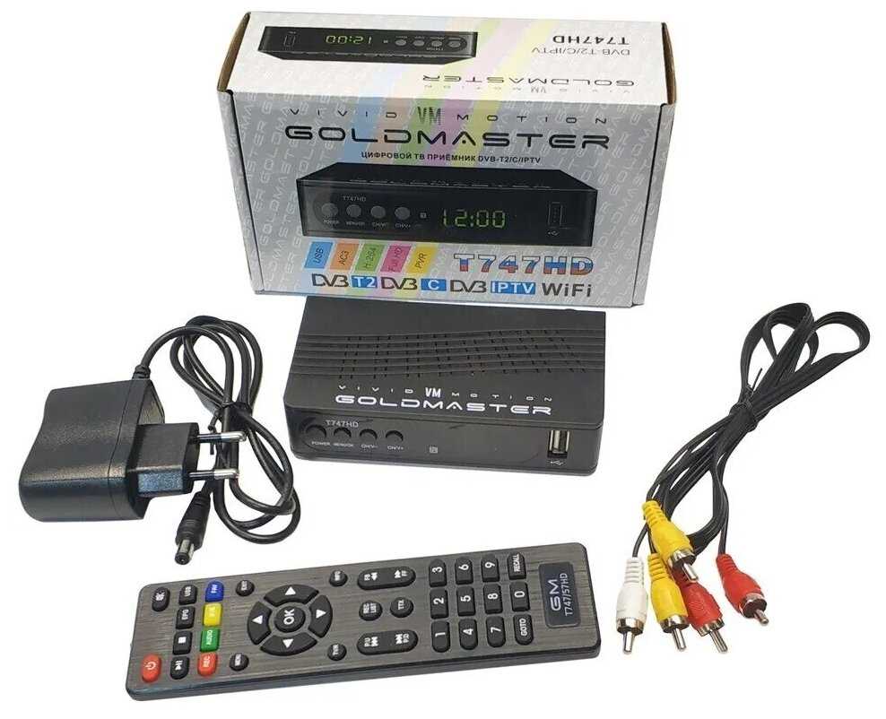 DVB-T2 приставка GoldMaster T747HD (T2/C, Wi-Fi, 2USB) фотография 3