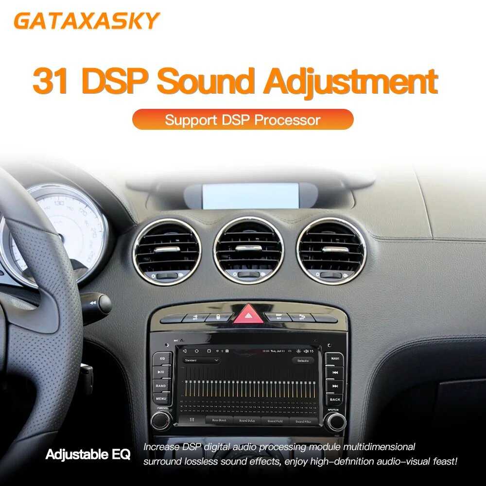 Автомагнитола GATAXASKY для Peugeot (RK 4 64 FAN G) фотография 3