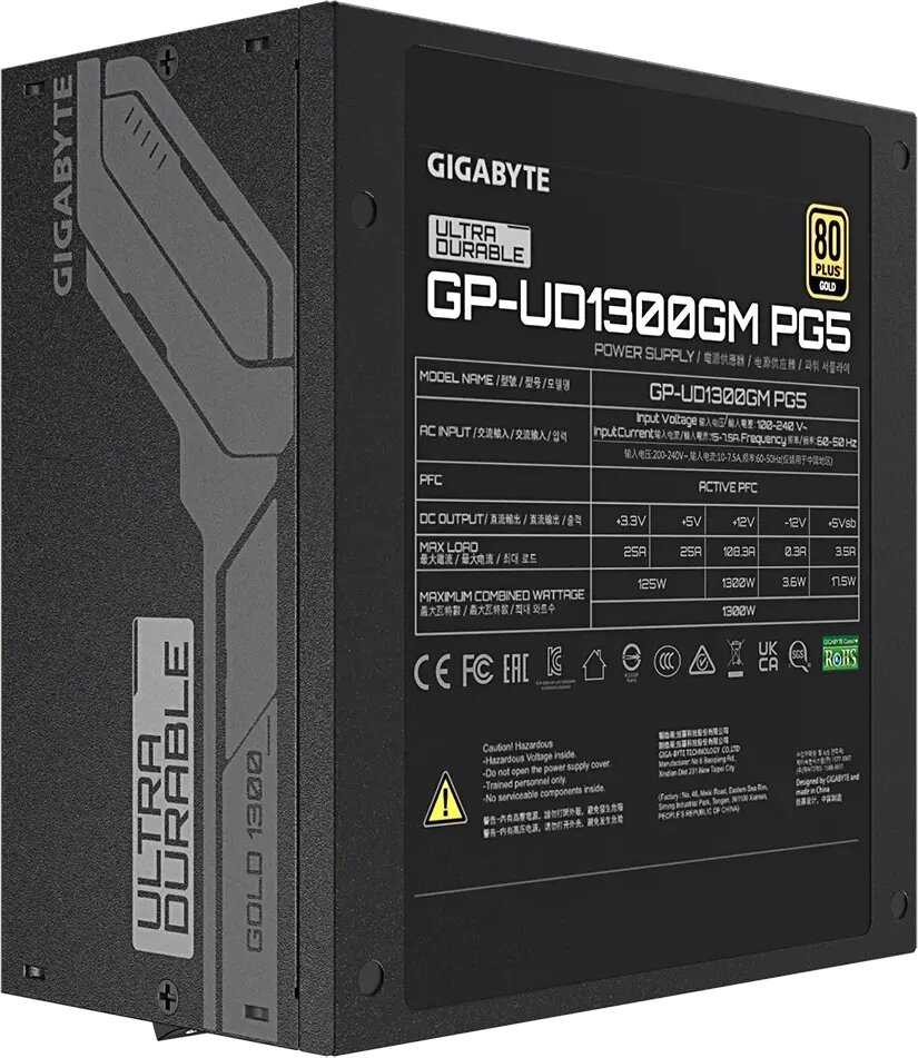 Блок питания GIGABYTE GP-UD1300GM PG5 Gen.5 1300Вт фотография 6