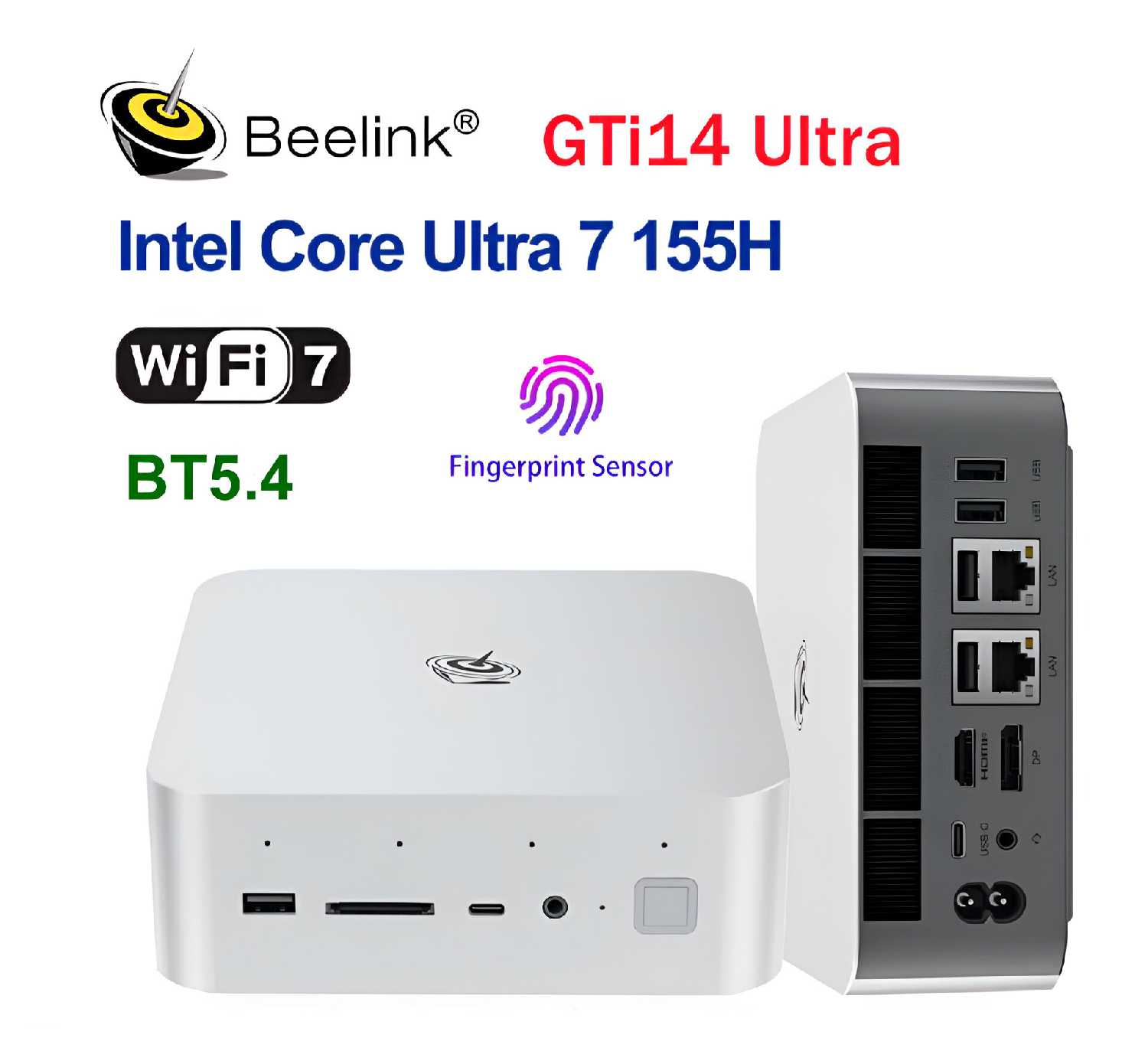 Мини ПК Beelink GTi14 (Intel Core Ultra 7 155H, 32ГБ/1ТБ)