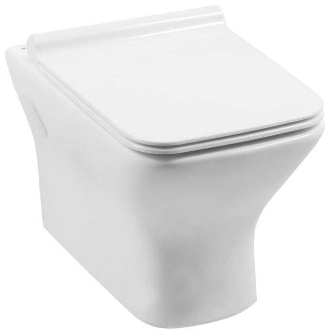 Чаша унитаза подвесная Aquanet Cube-W CL-12248D с горизонтальным выпуском