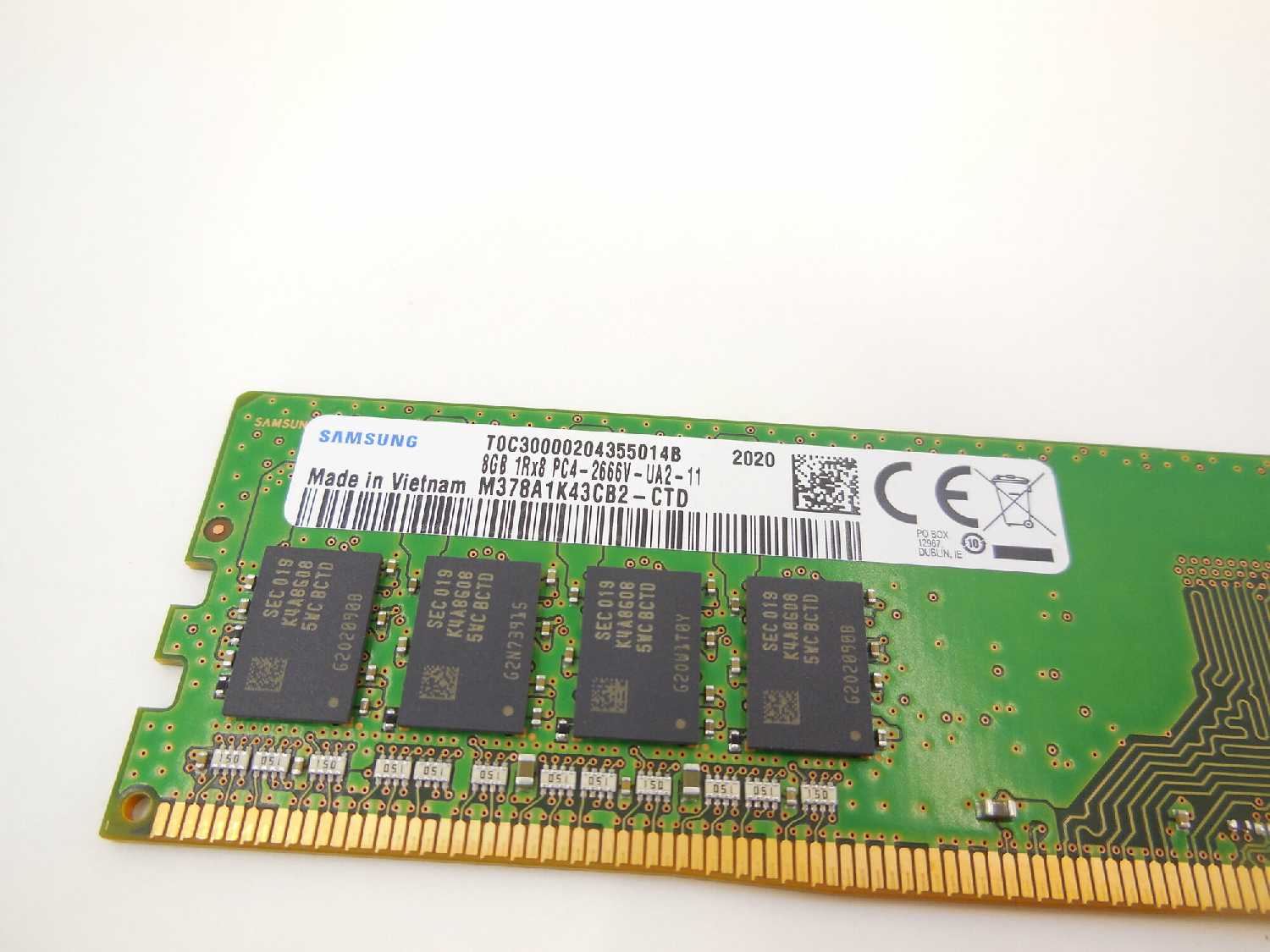 Оперативная память Samsung Basic 8 ГБ DDR4 DIMM CL19 (M378A1K43CB2-CTD) фотография 14