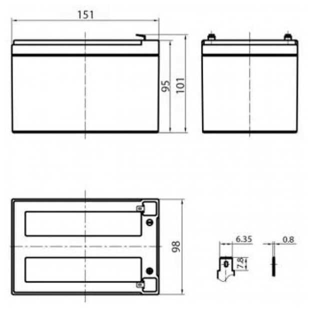 Аккумуляторная батарея DELTA Battery HR 12-12 (12В) фотография 1