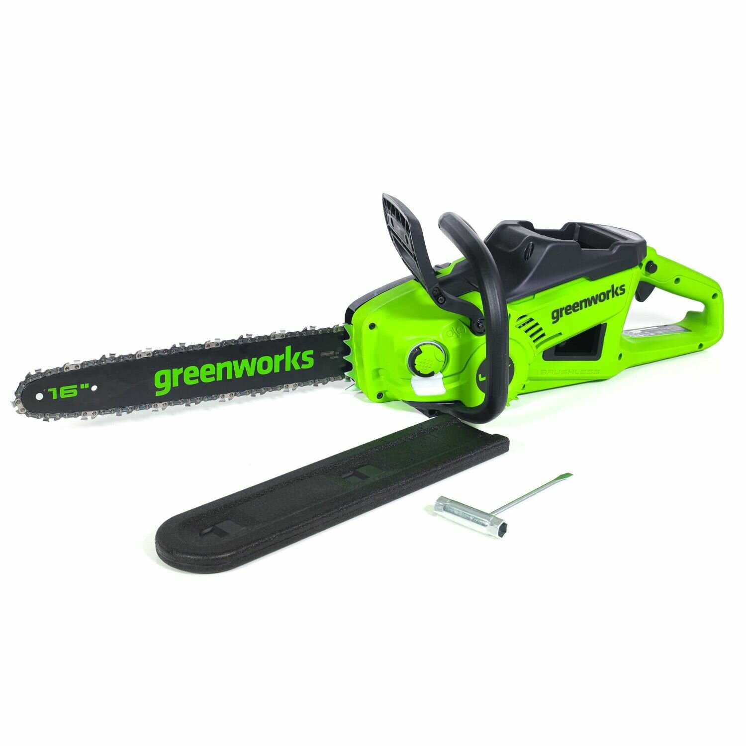 Цепная пила аккумуляторная Greenworks 2008807UB [40V, 40 см, 2000 Вт, бесщеточная, с 1хАКБ 4 Ач И ЗУ] фотография 4