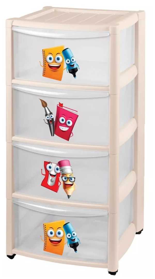 Бельевой комод Пластишка 4 ящика 48648