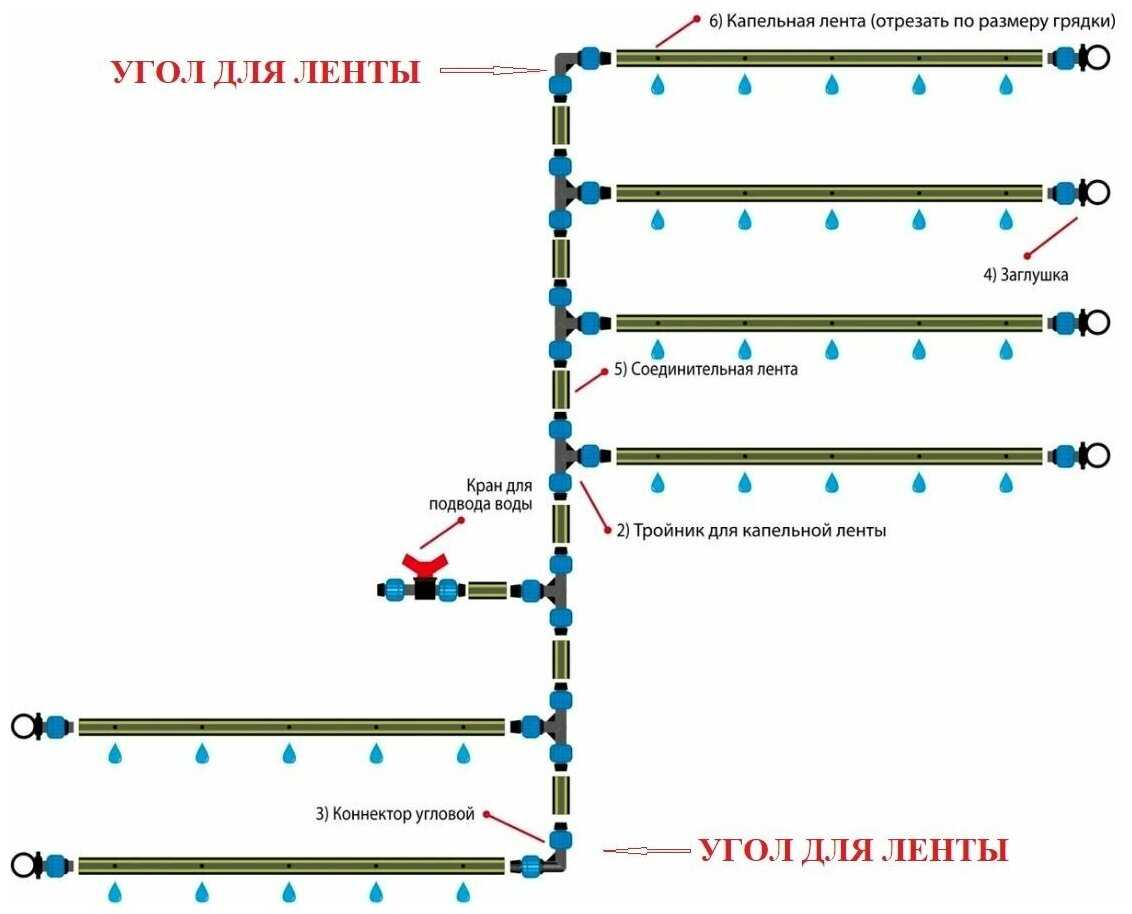 Фитинг Фитинг угол для капельной ленты (16 мм) фотография 6